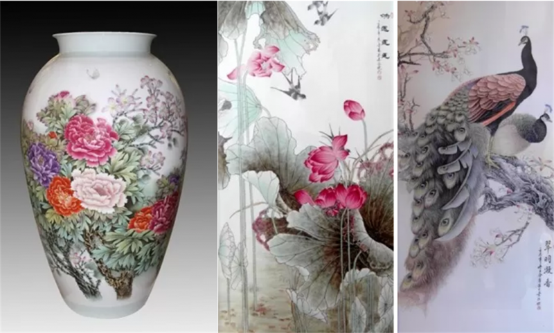 八骏呈祥,致敬大师,《八骏图》水墨高温颜色釉瓷瓶瓷上生辉