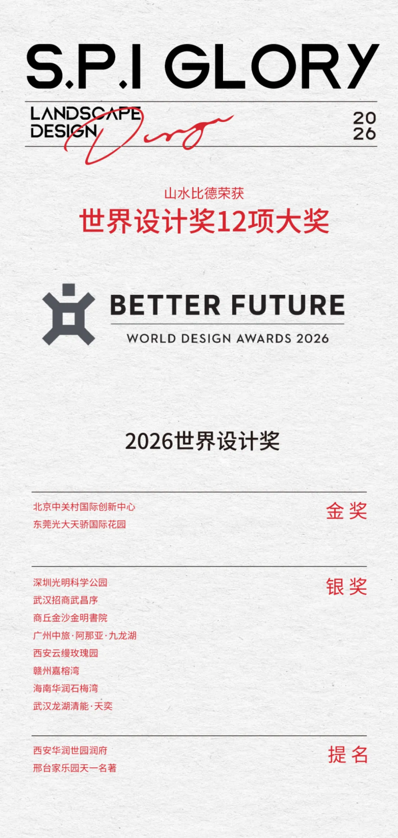 山水比德斩获2026世界设计奖12项大奖，彰显中国设计硬核实力