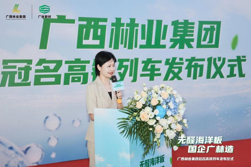 享“中国速度”用“国民好板”广西林业集团冠名高铁专列启航