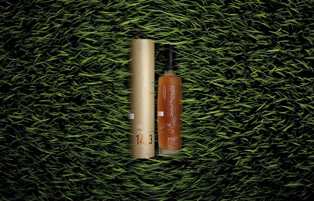 a bottle of alcohol on grass
description automatically generated